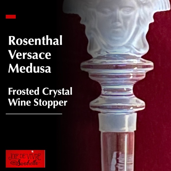 Rosenthal Versace Medusa Frosted Crystal Wine Stopper